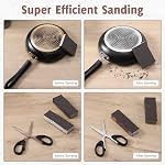 8PCS Sanding Sponge, Sanding Blocks of 60/80/120/220 Assorted Grits, Flexible & Reusable, Sandpaper Block for Wood Drywall Metal, Hand Sand Block for Wet or Dry Sanding, Flat or Curved Surfaces