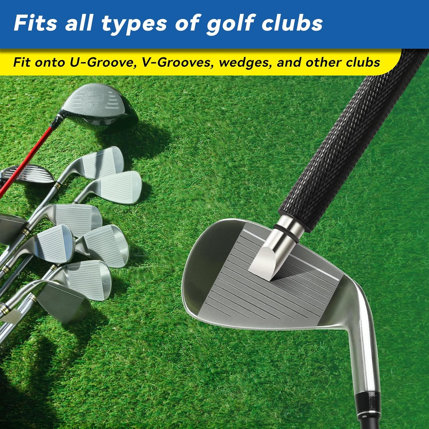 Golf Club Cleaner 3-in-1 Golf Club Cleaning Kit Includes Golf Club Brush wtih 5 oz Water Groove Sharpener Tool and Golf Towel - Essential Golf Accessories & Gifts for Golfers - Image 4