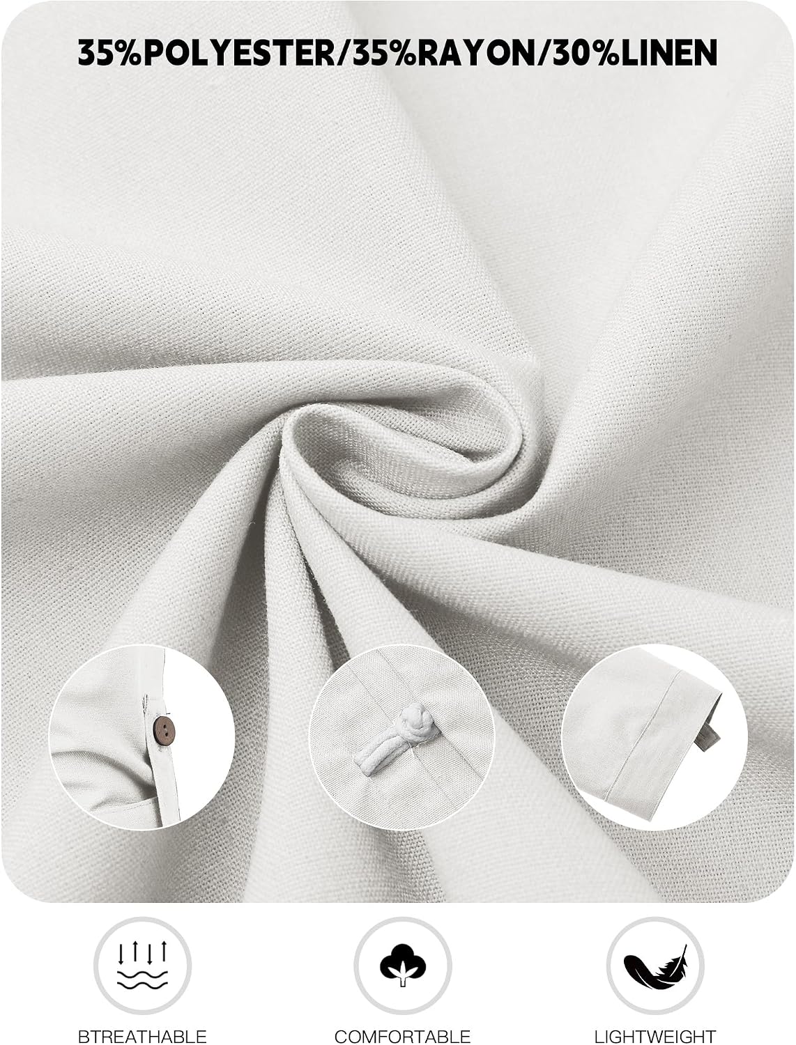 Zaitun Mens Cotton Linen Shirts Casual Buttons Down Roll-Up Sleeve Shirt Summer Chinese Style T-Shirts image 4
