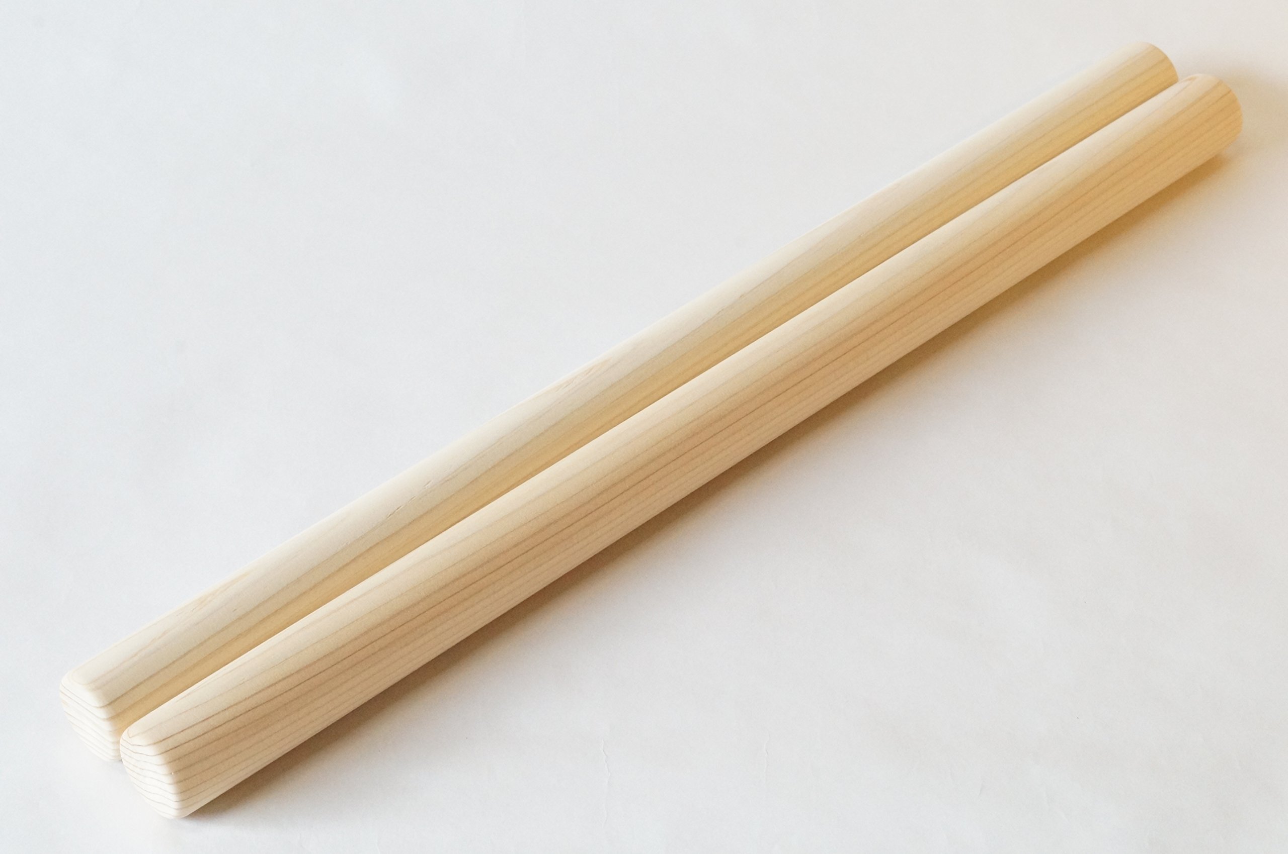 Amazon | 川田太鼓工房 太鼓バチ 材質：ヒノキ サイズ：28㎜(太さ)×450
