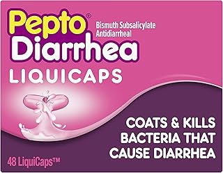 Pepto Diarrhea Liquicaps, Bismuth Subsalicylate, Anti-Diarrhea, Kills Bacteria to Relieve Diarrhea, 48 Liquicaps