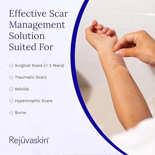 Miniatura 3 de Rejuvaskin Scar Fx - Lámina de silicona, cinta de silicona de 1 x 22 pulgadas para cicatrices abdominales, 1 hoja, suaviza, aplanar y reducir la