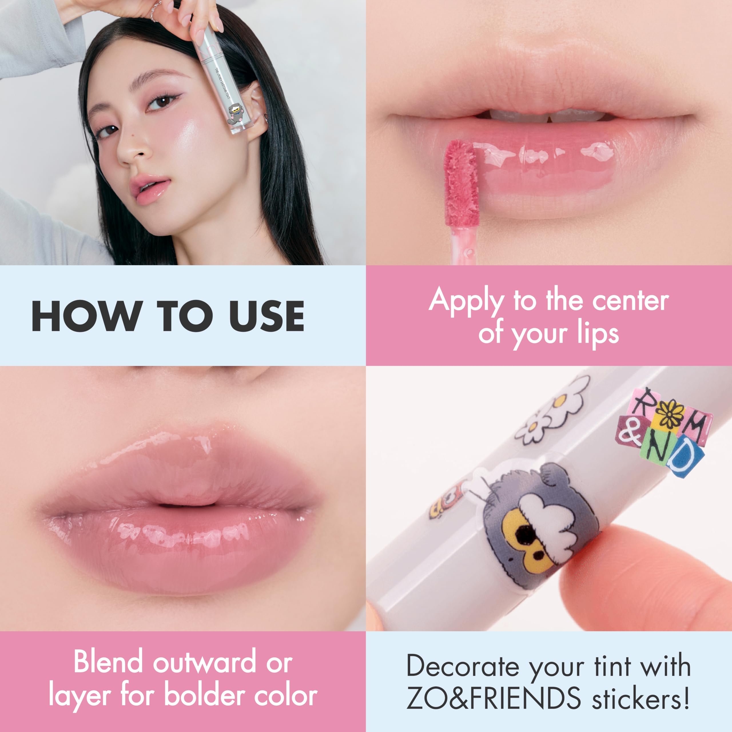 Amazon.com : rom&nd X Zo&Friends The Juicy Lasting Tint | Korean