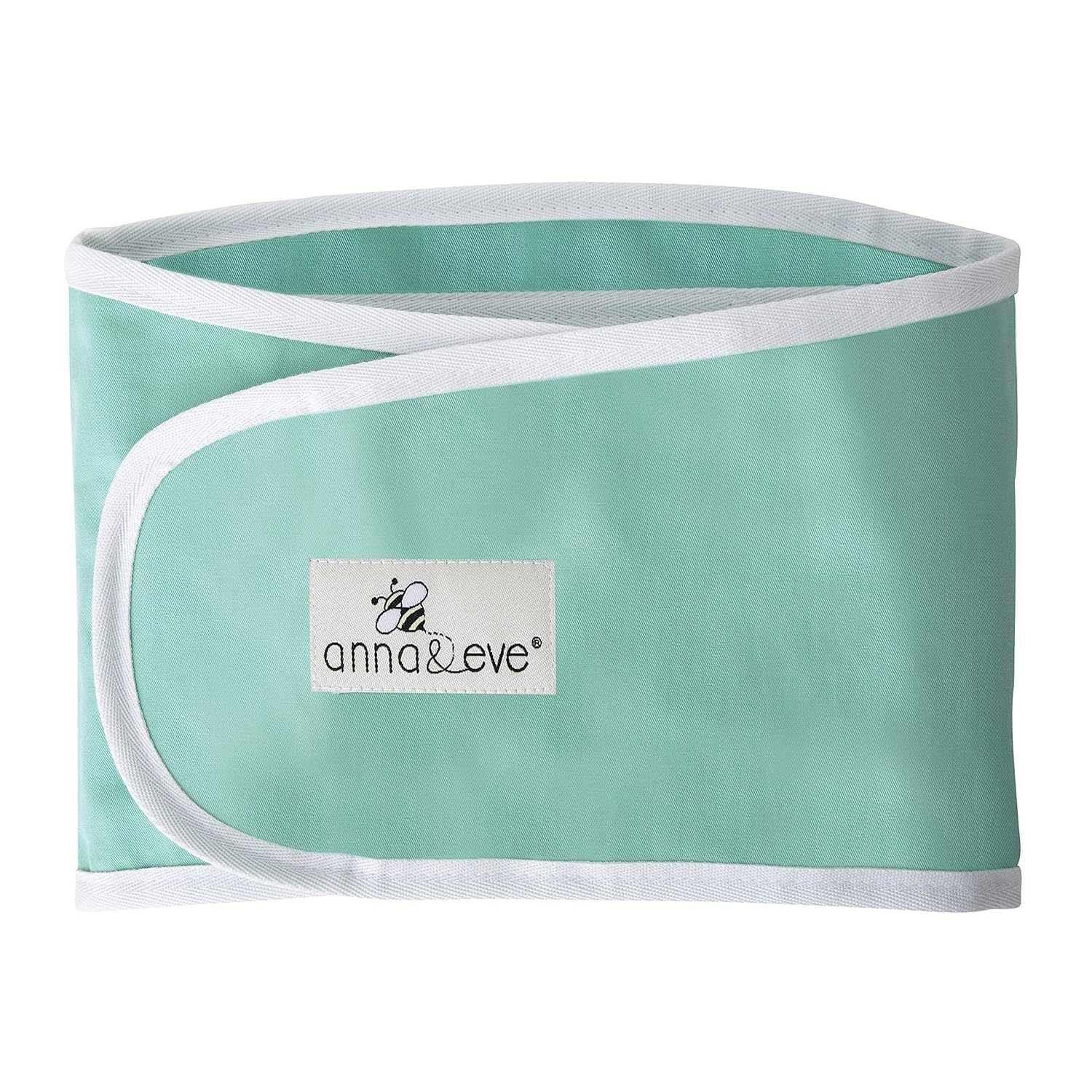 Anna & Eve® Baby Swaddle Strap for Newborns and Infants - 100% Cotton, No Overheating - The Original Arms Only - Adjustable Large Size Swaddle, Fits Chest 16" to 20.5" - Aqua