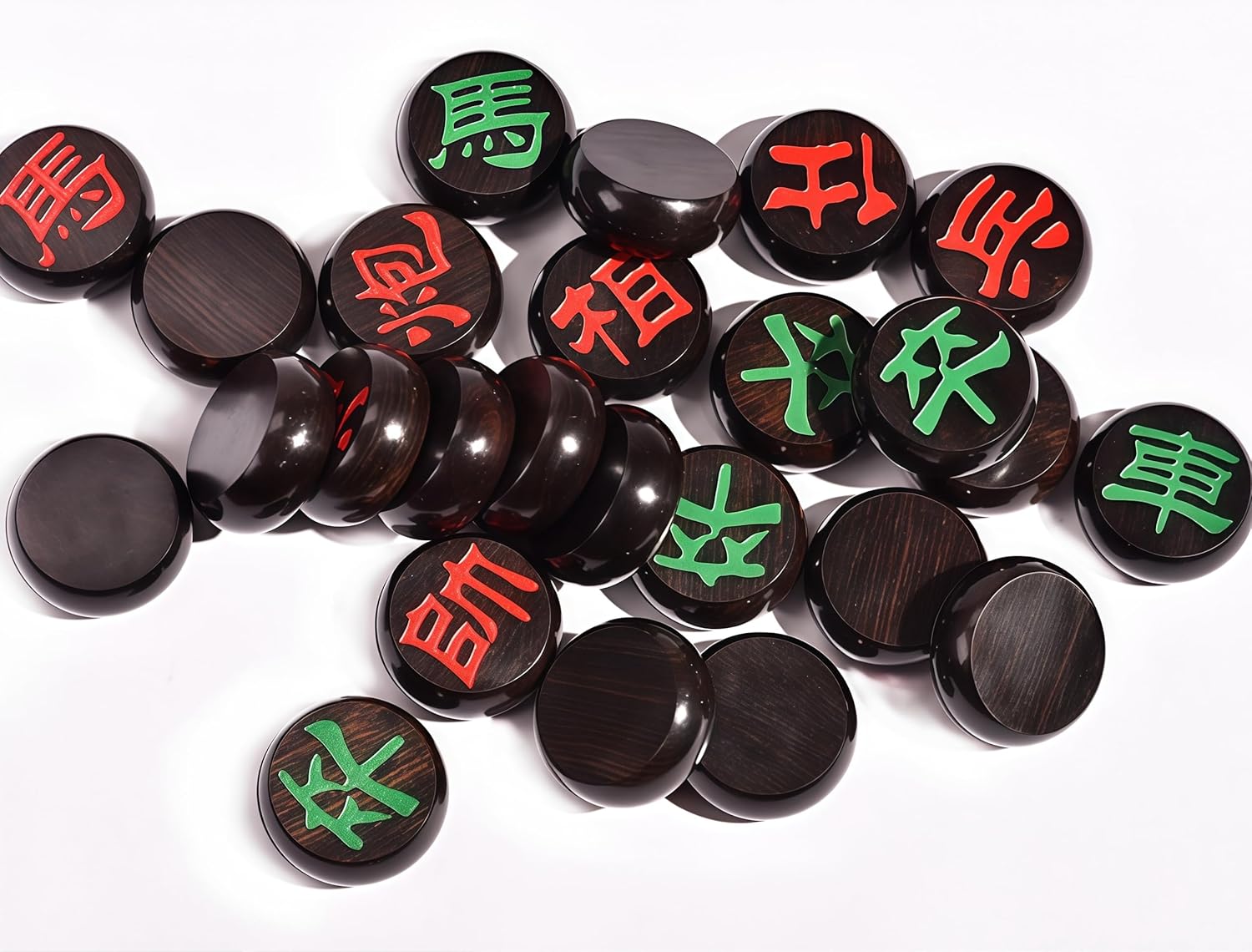 Natural Wood Chinese Chess, Xiangqi Gift Set - Travel Games Sets with Board Games Gift, Xiang Qi Game & Pieces, Chinese Decor & Gifts, Chinese New Year Decor (Small)