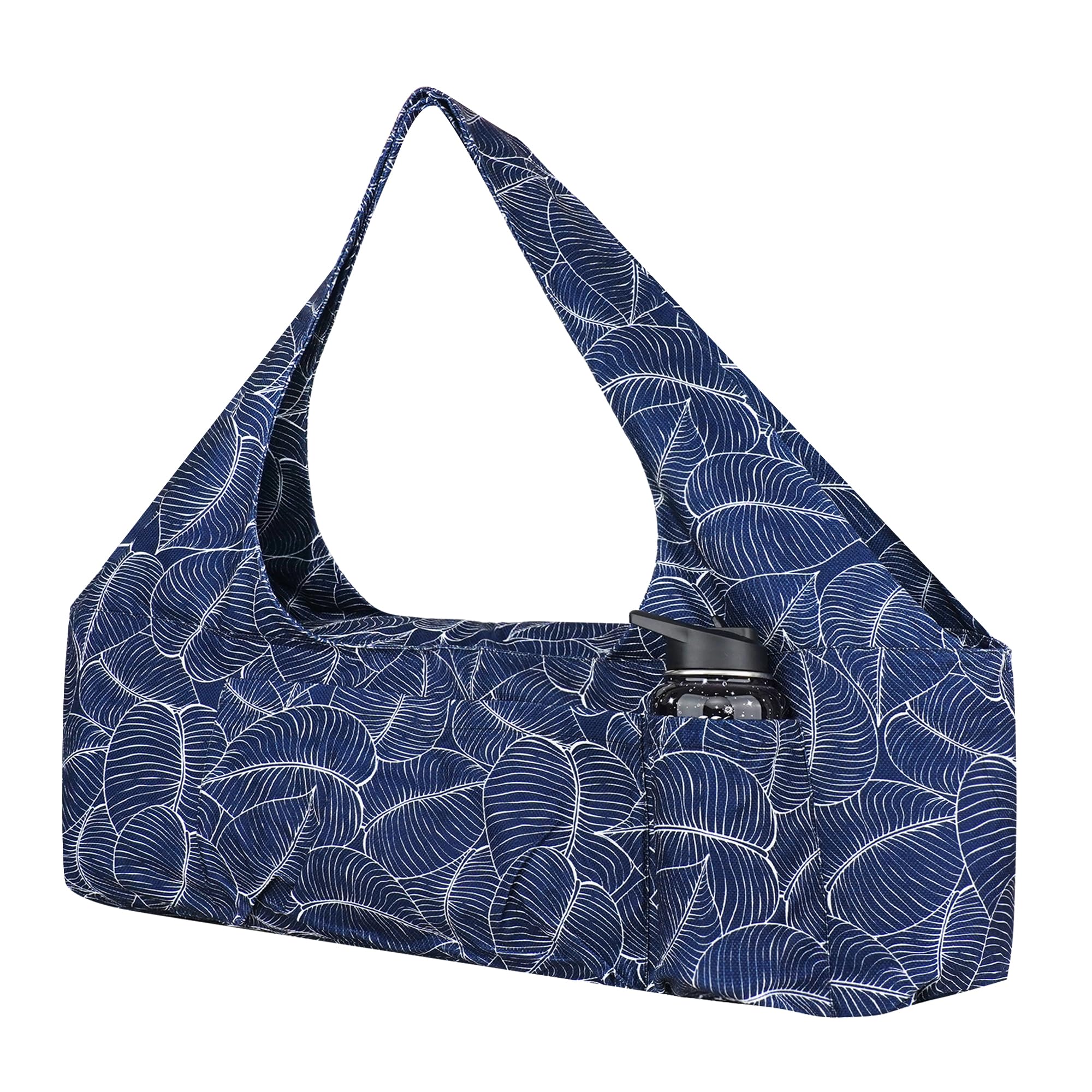 jswuffx Large Yoga Mat Bag Yoga Bags and Carriers Fits All You Stuff Yoga Tote Bag with Yoga Mat Strap, Elastic Pockets and Zipper Pockets