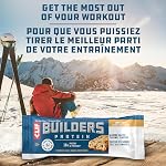 CLIF BUILDERS Barres de protéines à faible teneur en sucre 12 boîte de 56g barres, 16g Protéines, 5g Sucre, pas d'édulcorants artificiels, amandes salées caramel, snack riche en protéines, préparé au Canada