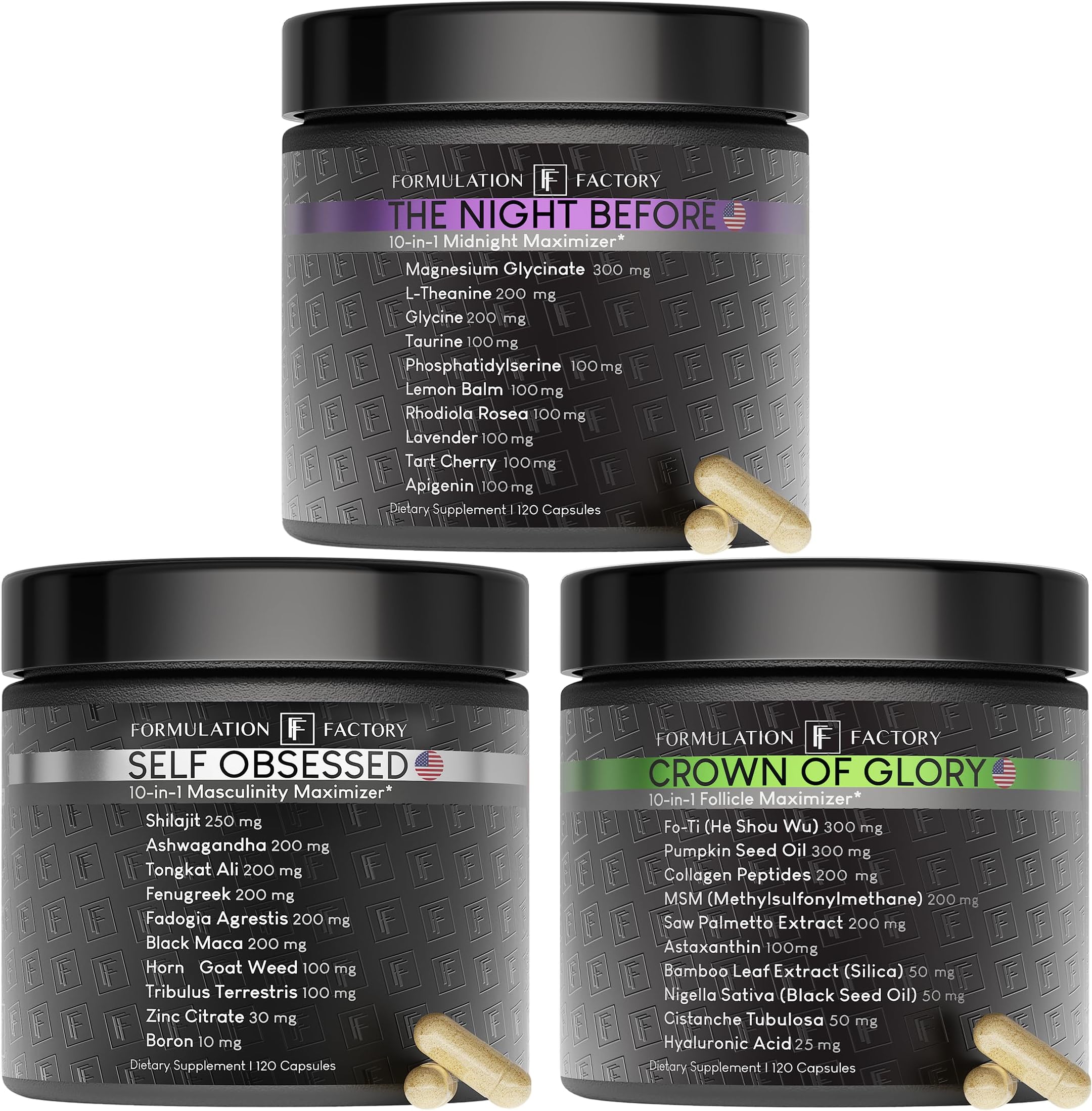 Formulation Factory The Night Before x Self Obsessed x Crown of Glory (Bundle)