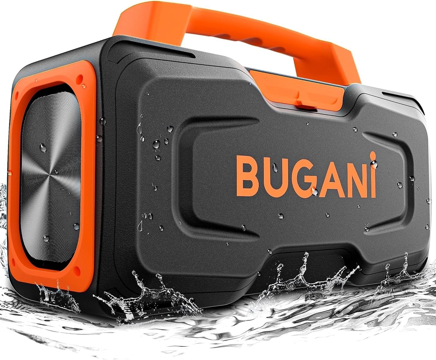 Bluetooth Speaker, 80W Powerful Portable Wireless Speaker IPX7 Waterproof, Outdoor Loud Speakers with Handle 24H Playtime, Support Microphone AUX USB Suitable for Party, Pool, Singing