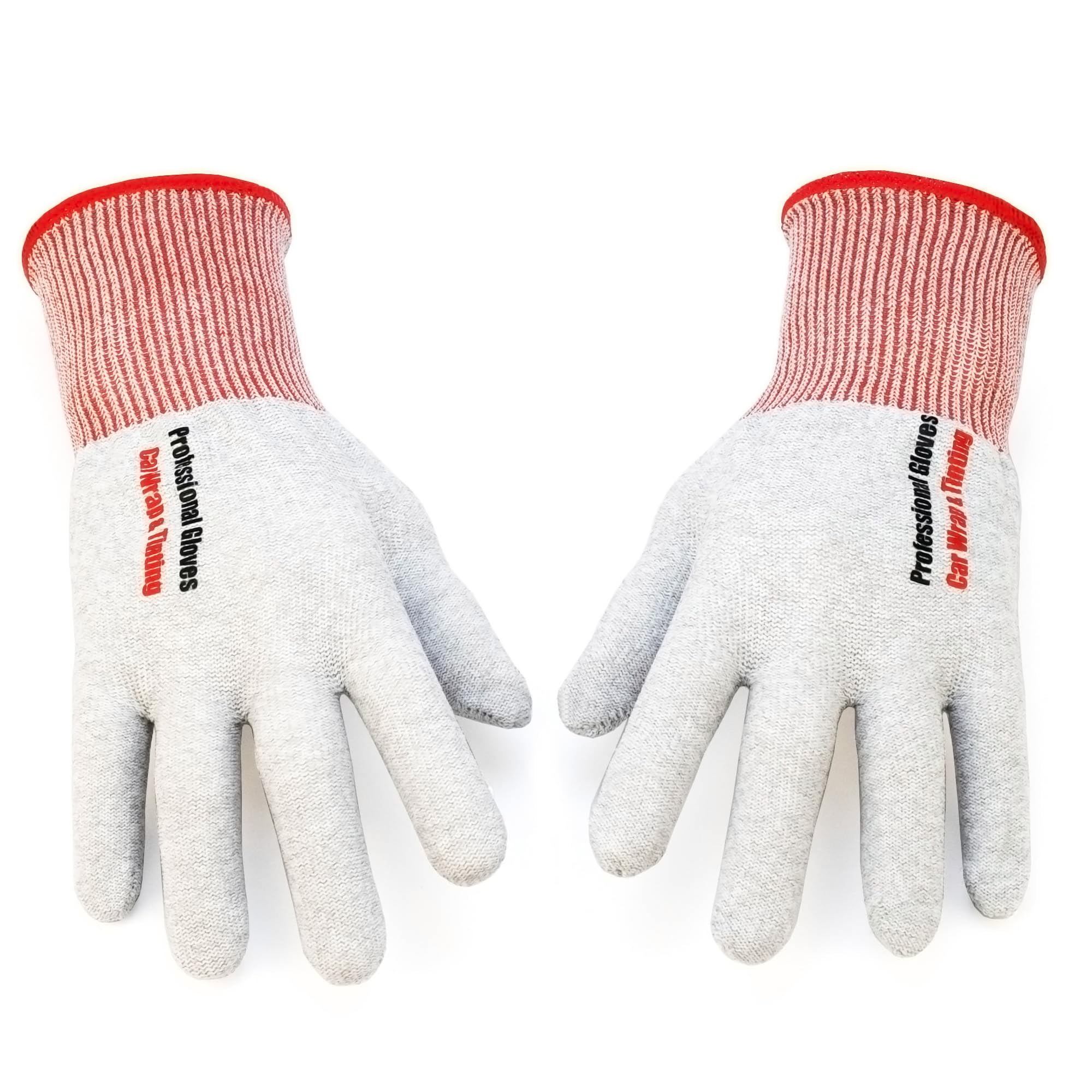 CARTINTS 2 Pairs Anti-Static Work Gloves, Carbon Fiber Car Wrap Gloves for Electronic Device Repair Professionals, the Application of Vinyl Wrap,