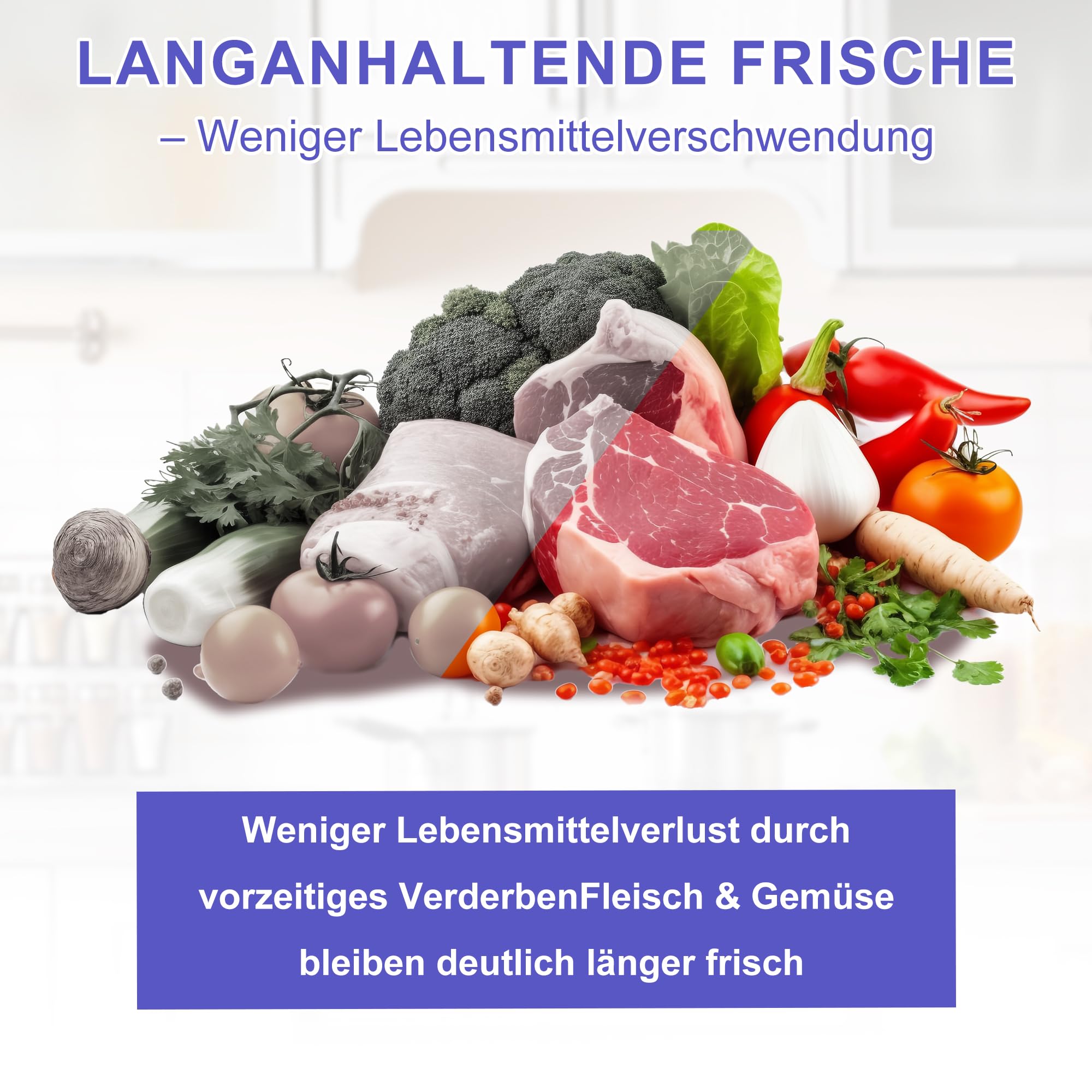 Vakuumiergerät, 10L/min Vakuumierer, Folienschweißgerät für Lebensmittel