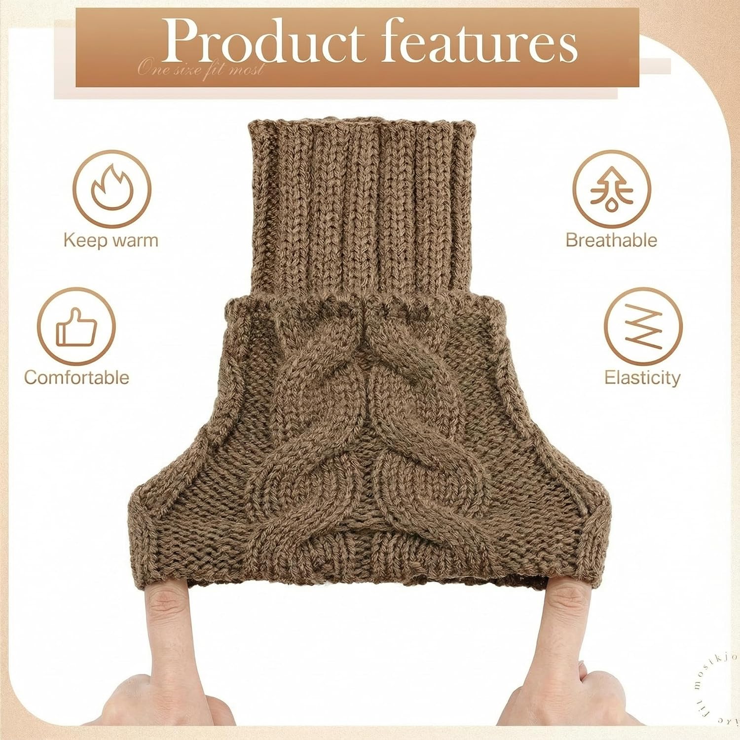 Geyoga 6 Pairs Women Boot Cuffs Toppers, Knitted Leg Ankle Warmers for Rain Boots Wet Season Gifts
