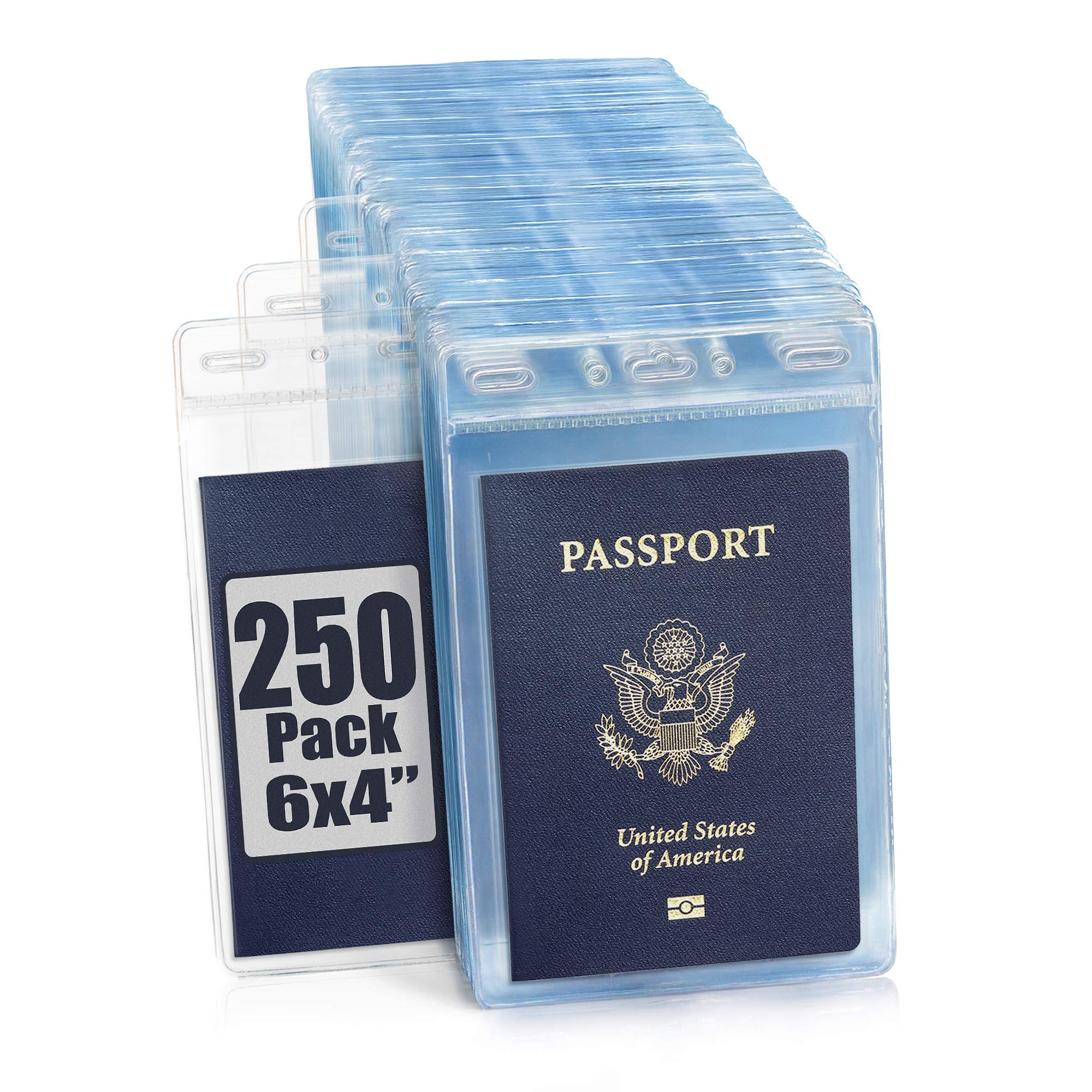 Buy MifflinUSA Passport & Card Holders (Clear, 4x6 Inches, 250 Pack