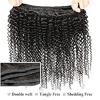 Vista 2 de Extensiones individuales de cabello humano rizado virgen brasileño Jerry rizado ondulado, un paquete de extensiones de cabello sin procesar grado