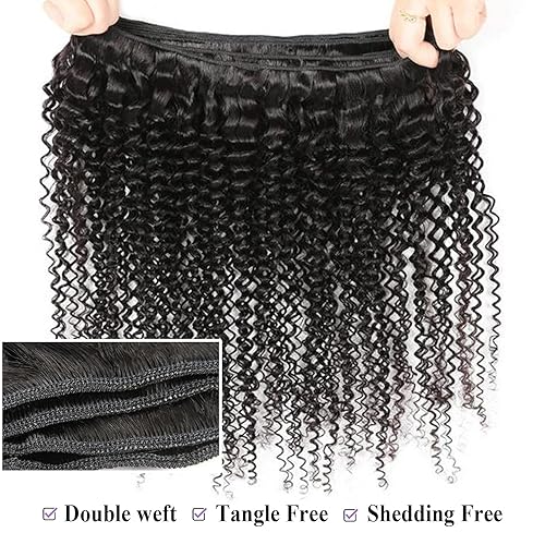 Miniatura 2 de Extensiones individuales de cabello humano rizado virgen brasileño Jerry rizado ondulado, un paquete de extensiones de cabello sin procesar grado