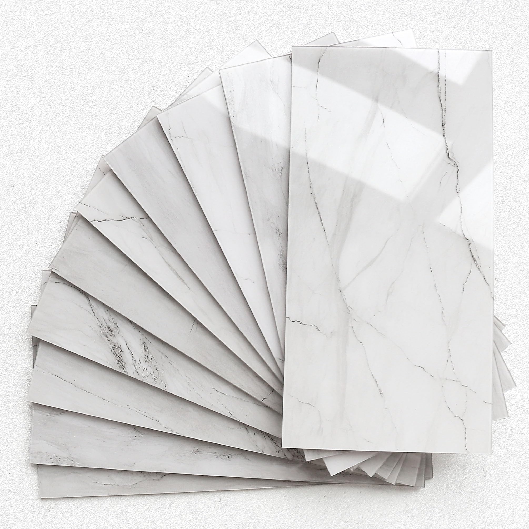 BeNice Gray White Line Subway Tiles