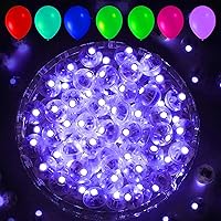 Vista 10 de Aogist 100 luces de globo blanco con lazo para colgar, mini luces de bola de huevo de Pascua, luces LED para bebidas, mini luz redonda pequeña