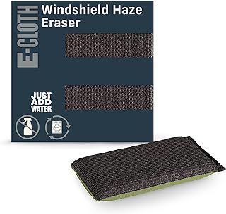 E-Cloth Windshield Haze Eraser, Auto Glass Cleaner, Car Windshield Cleaner, Cleaning Sponge for Windshields, Windows, Mirrors and Glass