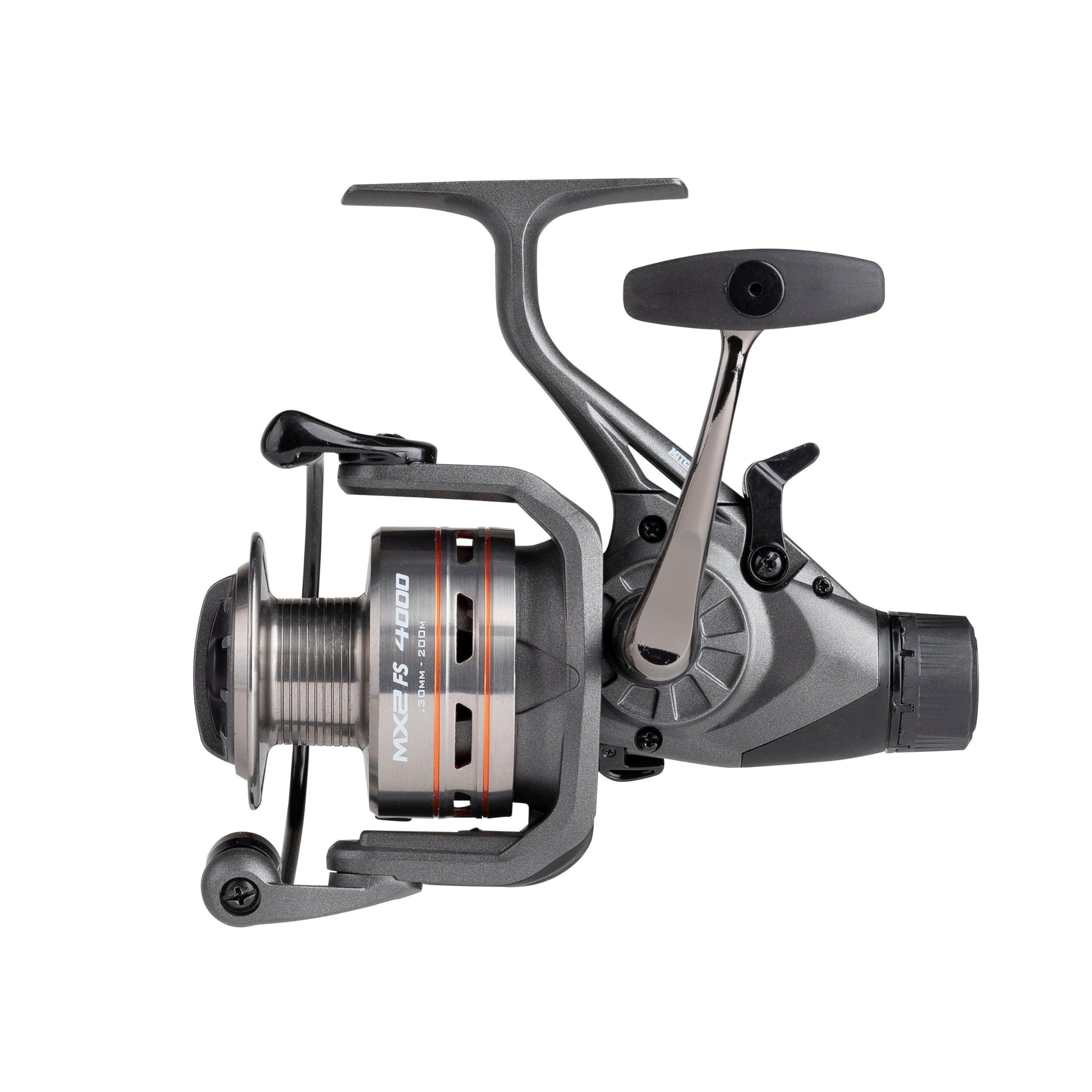 Mitchell MX2 Free Baitrunner Carrete de pesca de carpa, carrete y mango de metal, bolas de acero inoxidable 3+1, carrete de repuesto, gris
