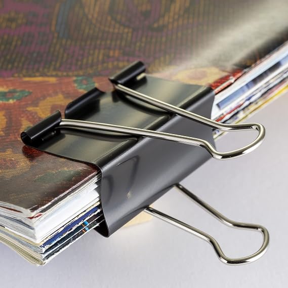 Officemate Large Binder Clips, 2 inch Wide, 1 inch Capacity, Box of 12 (99100)