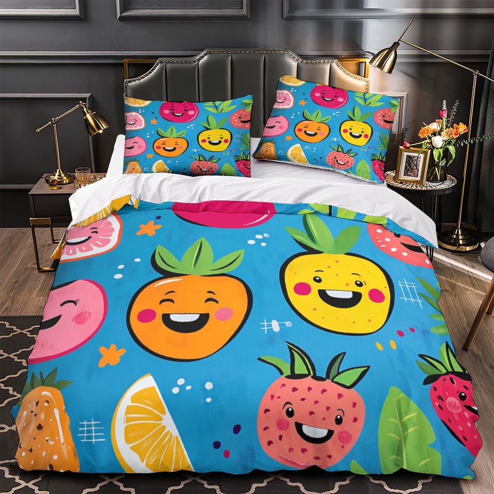 Drap de couette fruits 3D pour égayer et décorer la chambre de votre enfant
