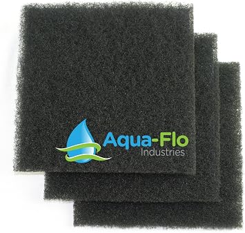 Aqua Flo 12"x 12"x 1.25" 3 Pack Coarse Black Universal Pond Filter Mat
