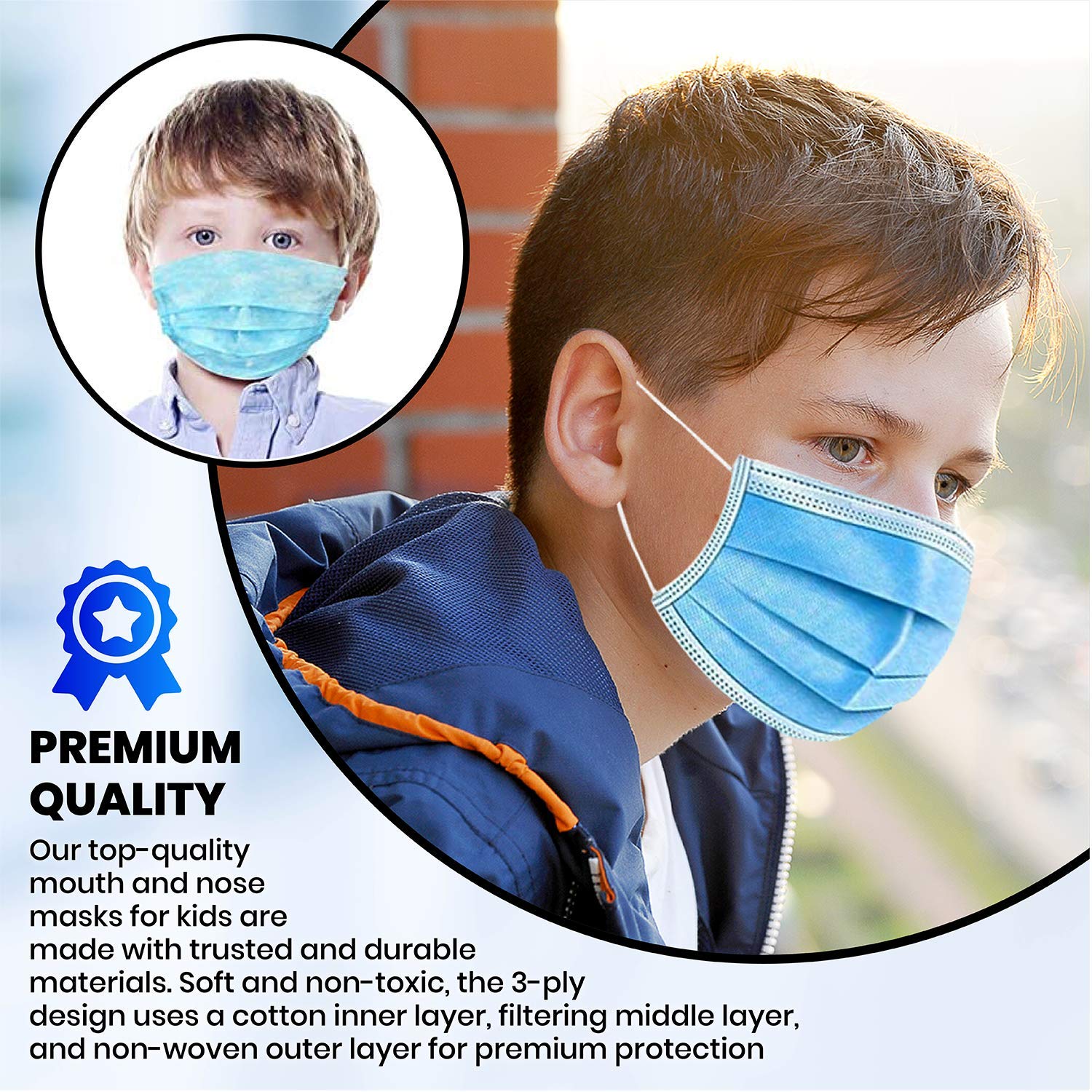 Exсluѕіvе Dіѕсоunt 90% Prісе Kid's 3-PLY Disposable Face Mask, Perfect Fit for Small Face, Soft Skin Layer - 50 Pack