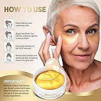 Vista 4 de VELAMO ADVANCED Parches para debajo de los ojos: Máscara debajo de los ojos de oro de 24 quilates para hinchazón - Parches de retinol Patchology