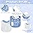 2ooya 7Pcs Cotton Waterproof Baby Bibs Adjustable Hook Loop Closure Infant Bib Unisex Colorful Newborn Babies Food Bibs for Teething Drooling Feeding Eating 6-12 Months