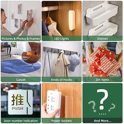 Miniatura 5 de Cinta de montaje, cinta de doble cara de 16.4 pies, resistente, nano cinta extra grande, cinta de montaje para colgar cuadros, para el hogar,