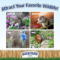 Vista 2 de CountryMax Backyard Seeds Squirrel & Chipmunk Food Mix – 8 lb Bag – Premium Wildlife Blend with Sunflower Seeds, Peanuts & Corn – Ideal for