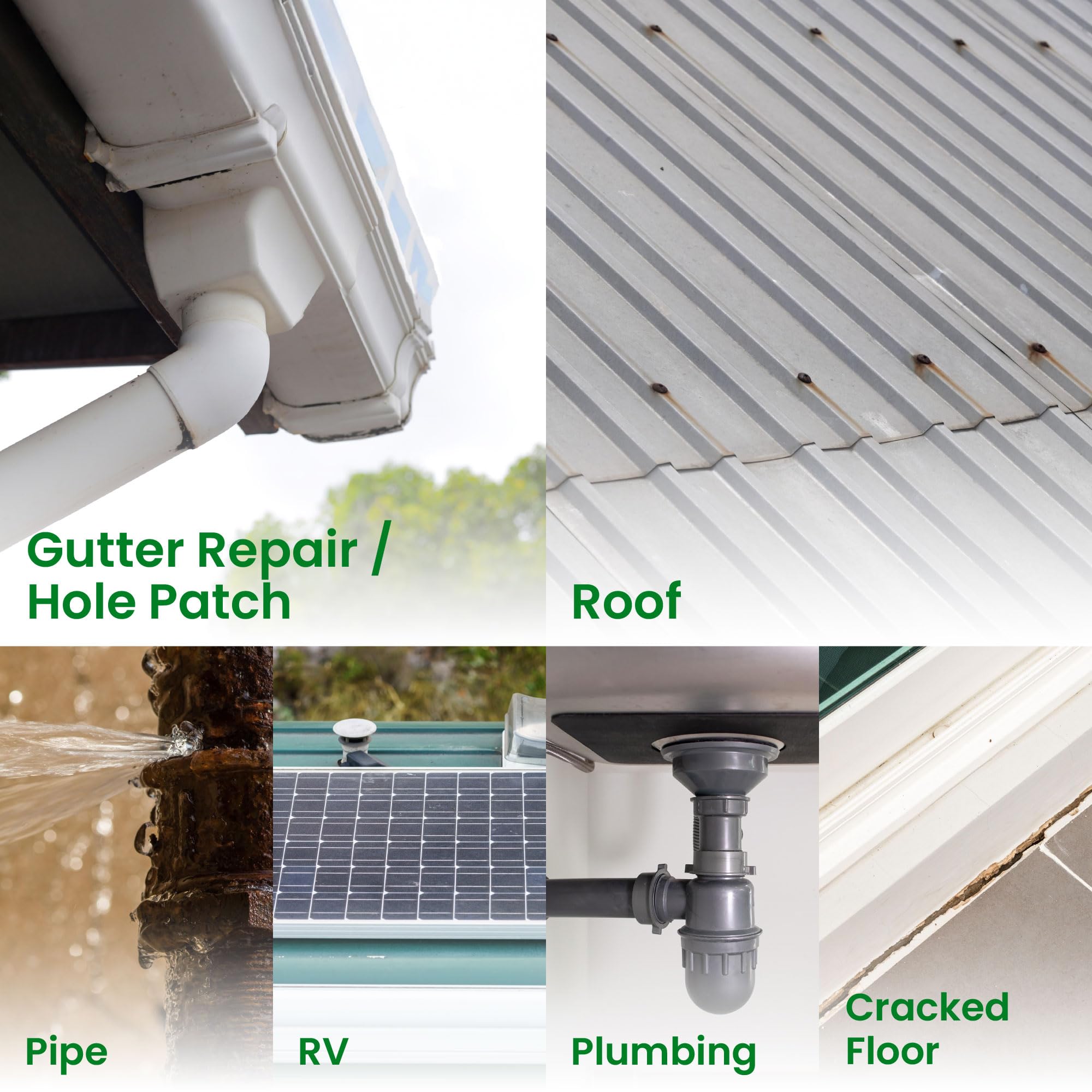 ECOHomes Cinta de butilo de aluminio, cinta de aluminio impermeable para fugas (20 pulgadas de ancho) | Cinta de sellado de butilo para techos, reparación de canalones, agujeros de canalón, tuberías