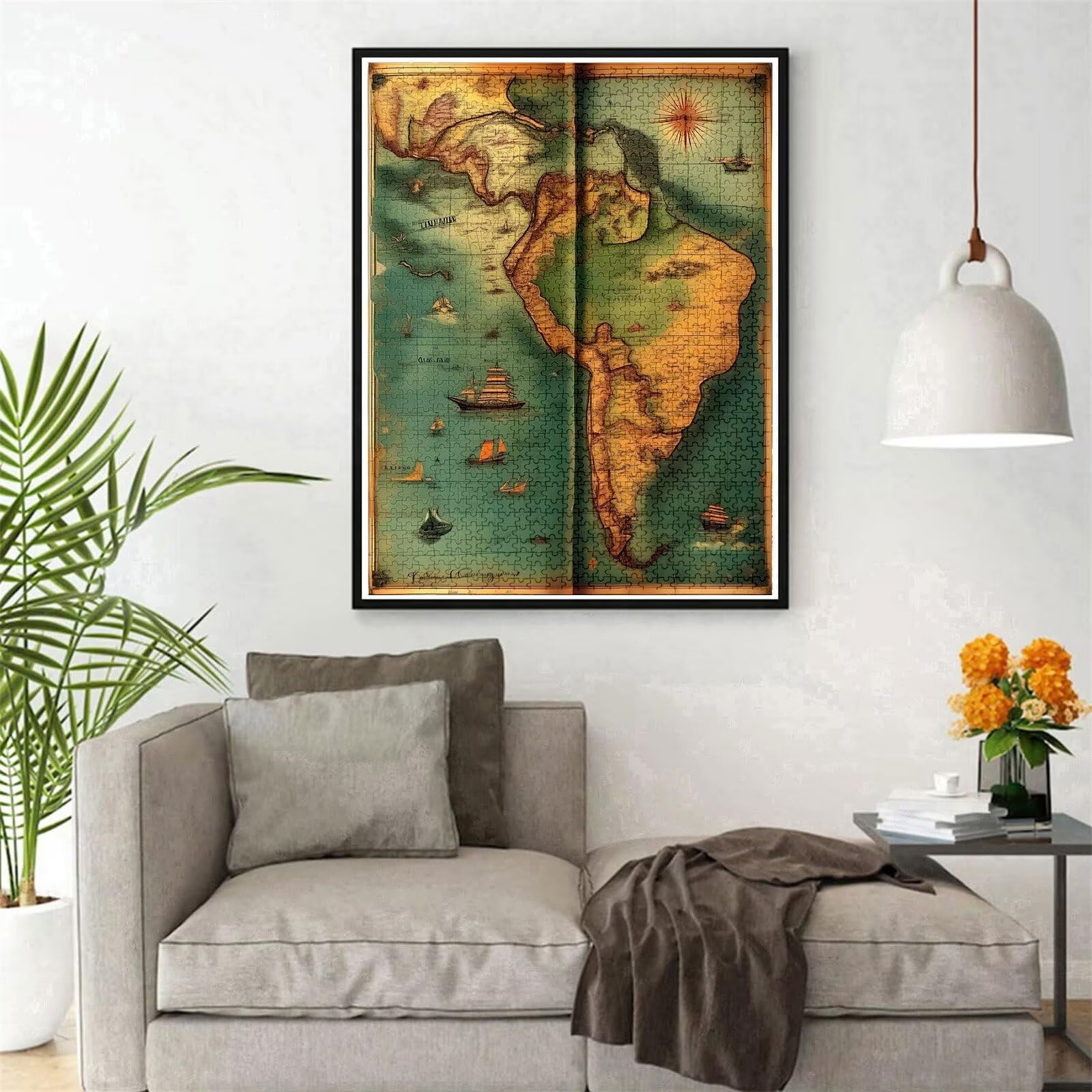 Puzzle 3000 elementów dla dorosłych 3000 sztuk, mapa świata, gry edukacyjne, drewniane puzzle, sceneria, prezenty dla nastoletnich chłopców w wieku 14-16 lat, 122 x 81 cm, g-952
