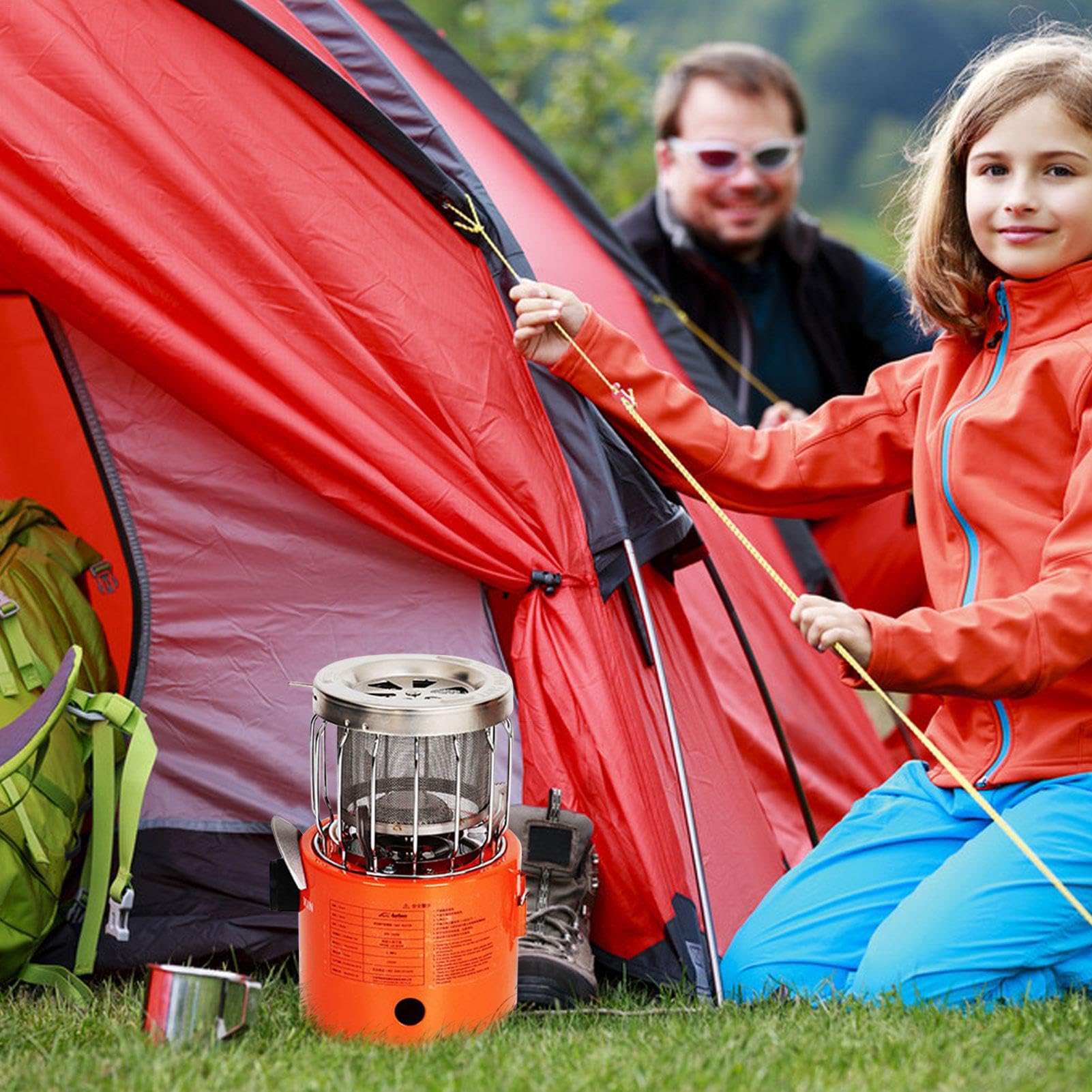 Tragbarer Outdoor-Propankocher - 2-in-1 Heizer und Campingkocher | Effiziente Zeltheizung | Ideal für Eisfischen, Wandern, Backpacking, Jagd, Survival und Notfälle