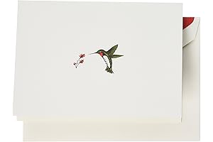 Crane Stationery Hand Engraved Hummingbird Note