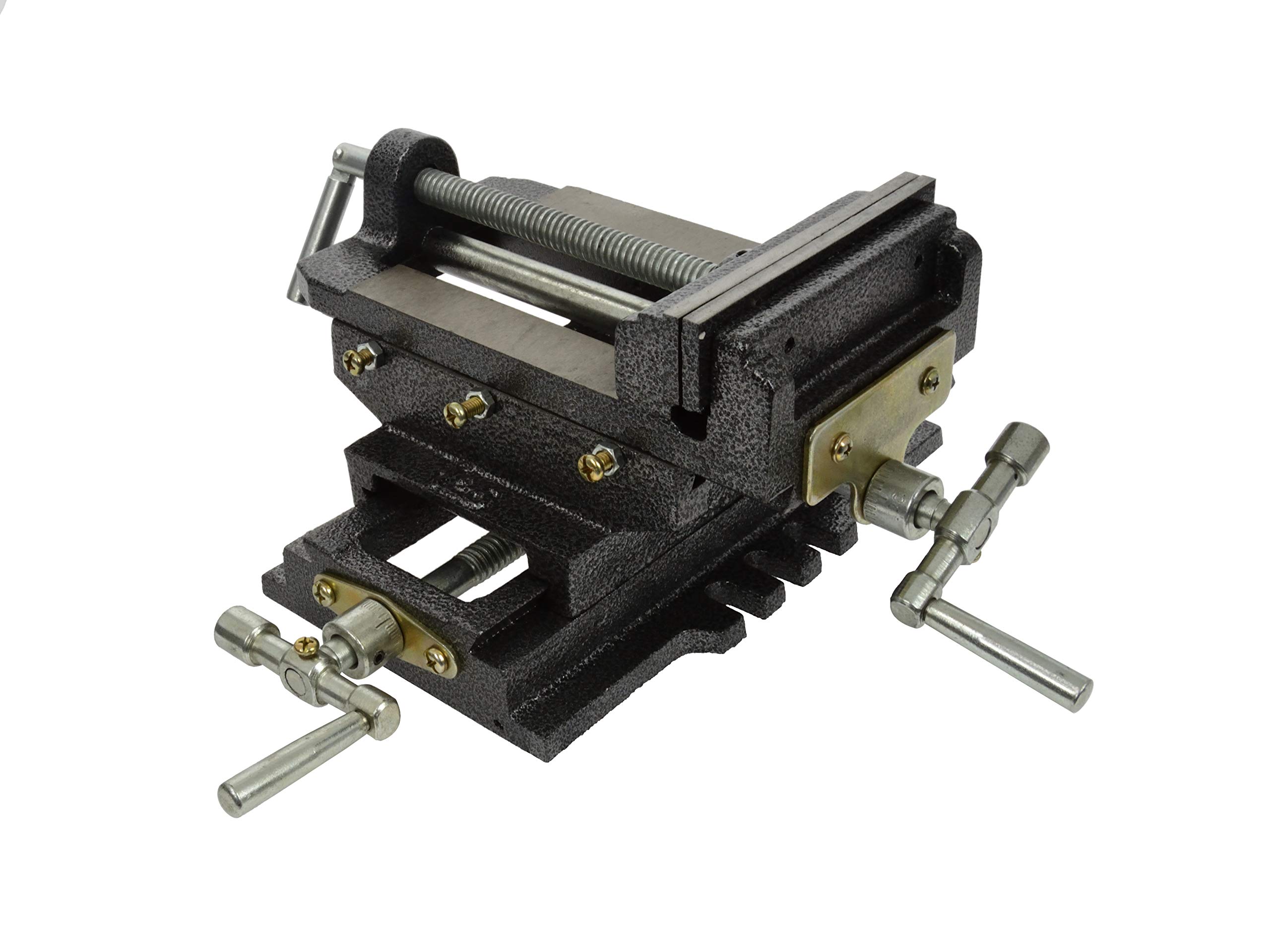BSD Morsa per Trapano in Ghisa - Morsa per Trapano a Colonna, Morsa a Croce a 2 Assi 125mm (5”) - 12kg