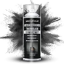 Oven Paint Matt Black 400 ml - Heat Resistant Spray Paint for Metal Surfaces, Ideal for Ovens, Grills and Other High Temperature Applications, Rust and Chemical Resistant