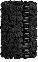 JessLab 10 Pack Soft Damage Free Silk Hair Scrunchies Hair Bands for Girls Women Silk