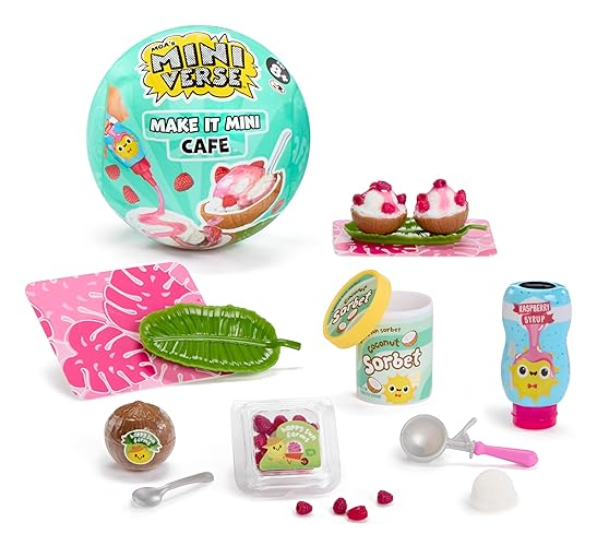 MGA's Miniverse Make It Mini Cafe Series 6, Mini Collectibles - Mystery Blind Packaging, DIY, Resin Play, Replica Food, NOT Edible, Collectors, 8+