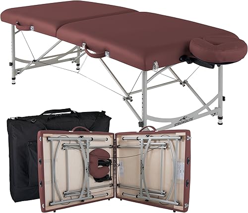 Miniatura 2 de STRONGLITE Mesa de masaje portátil VERSALITE - Profesional, aluminio ligero, incluye reposacabezas ajustable de lujo y almohada facial