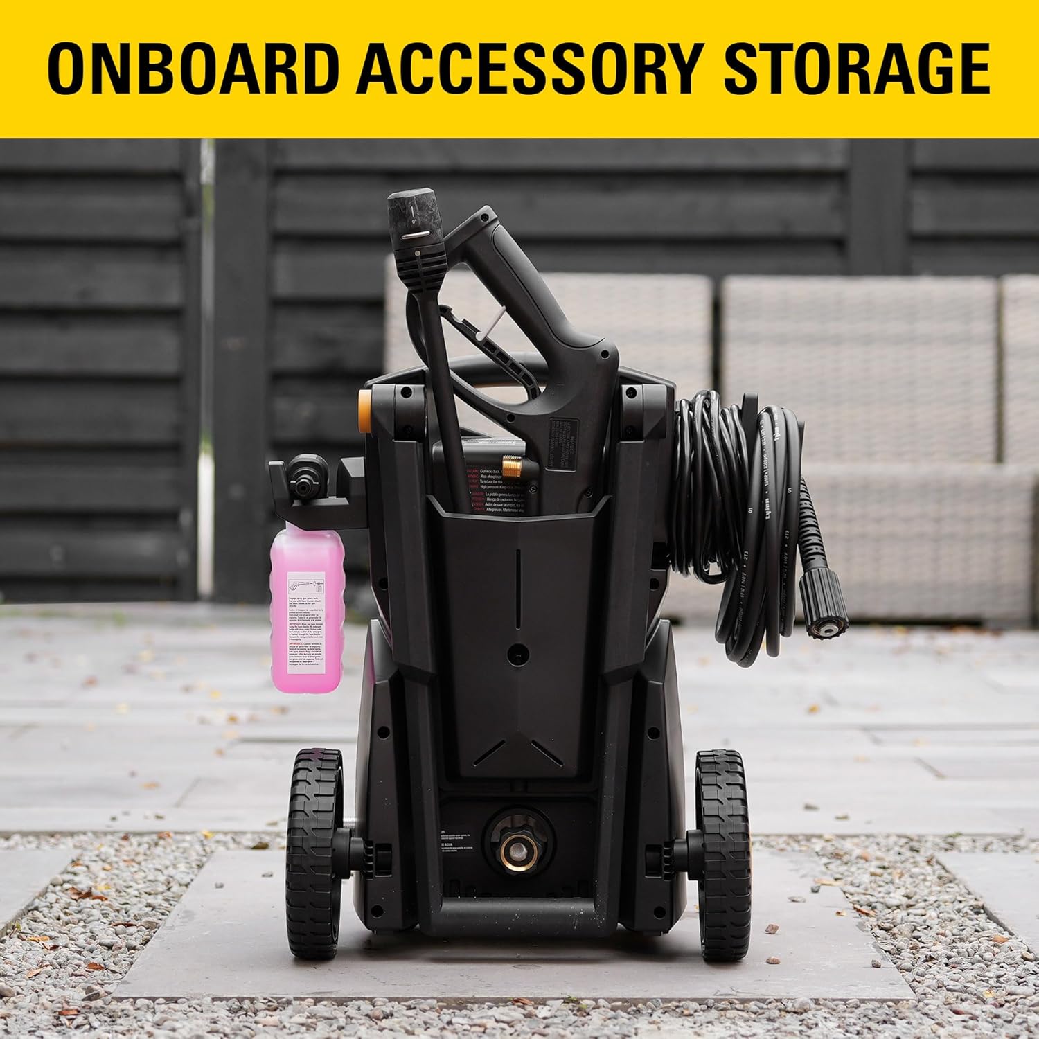 CAT Electric Pressure Washer 1850 PSI 1.4 GPM with 20' high-Pressure Hose, Quick Release Gun, 3-in-1 Nozzle Lance, Foam Cannon Water Pressure Washers, Power Washer for Your Home Patio, Driveway & RV