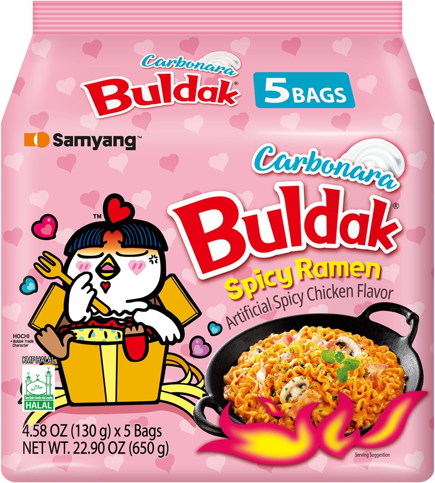 Spicy Ramen Noodle Carbonara 130 g Pack of 5