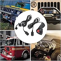 Vista 7 de Uxsiya Mando a distancia del cabrestante, con cable de extensión de 9.8 ft Plug and Play Interruptor de control universal eléctrico de mano