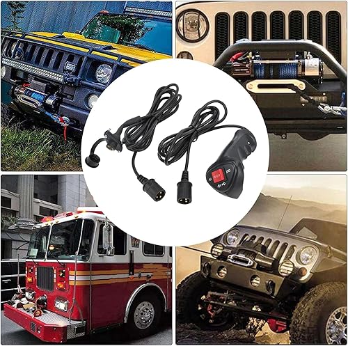 Miniatura 7 de Uxsiya Mando a distancia del cabrestante, con cable de extensión de 9.8 ft Plug and Play Interruptor de control universal eléctrico de mano para