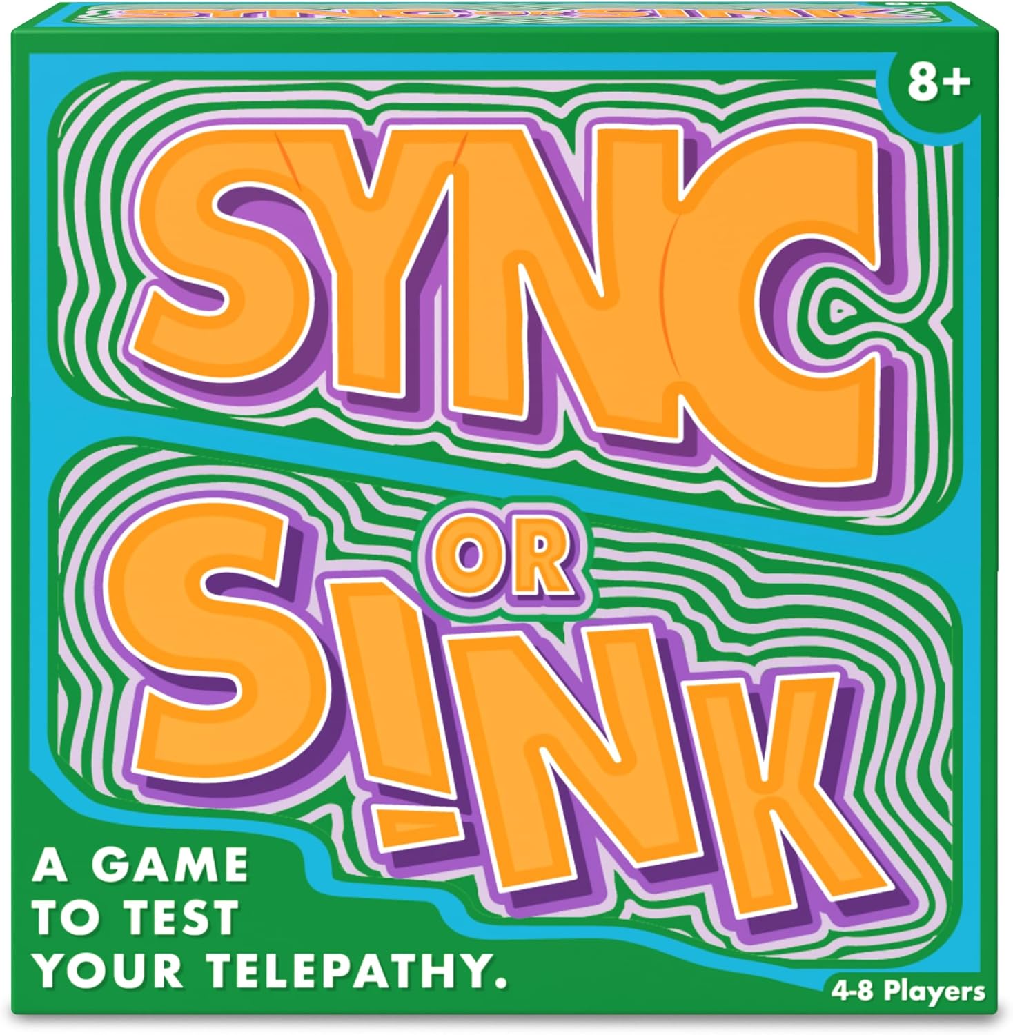 Sync or Sink - Hilarious Family Card Game for Kids, Teens & Adults, Fast-Paced Mind-Matching Partner Challenge, Fun Party & Game Night Favorite, Gifts for Ages 8, 9, 10 and Up, 4-8 Players