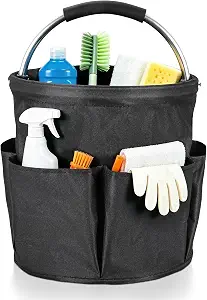 MAOPINER 17L Folding Cleaning Caddy with 6 Pockets and Handle