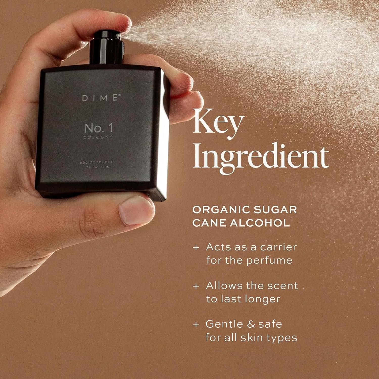 DIME No. 1 Cologne For Men, 1.7 oz / 50 ml - A Bold Blend of Sparkling Grapefruit, Dark Rhum, Amber Woods and Cardamom