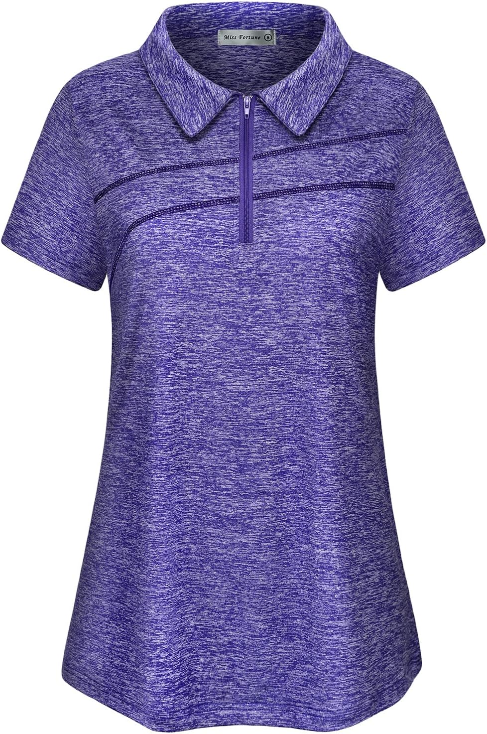 MISS FORTUNE Womens Golf Polo Shirts Quick Dry Athletic Workout Ruuning Yoga Tops - Image 3