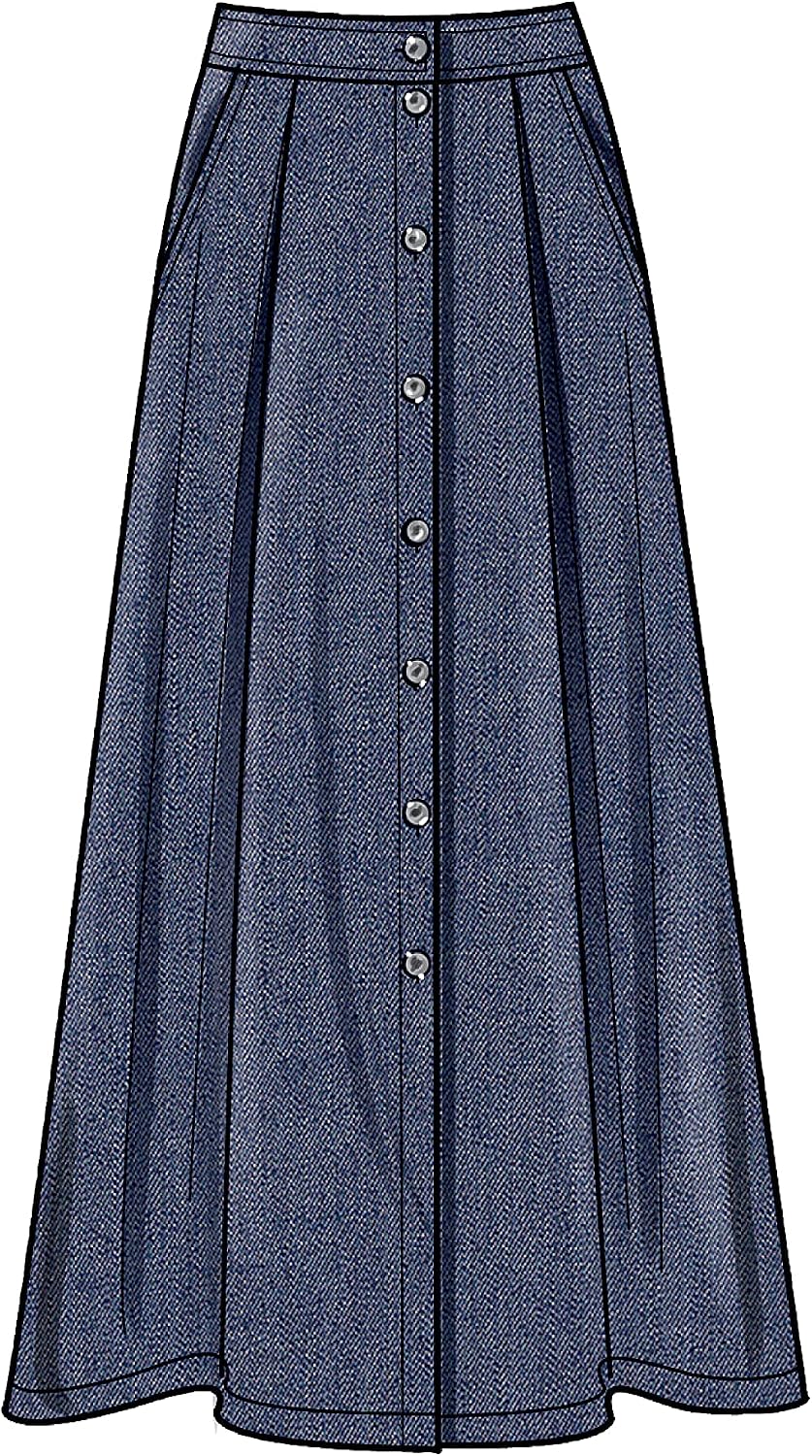 Misses' Button Front Skirt Sewing Pattern Kit, Code 9267