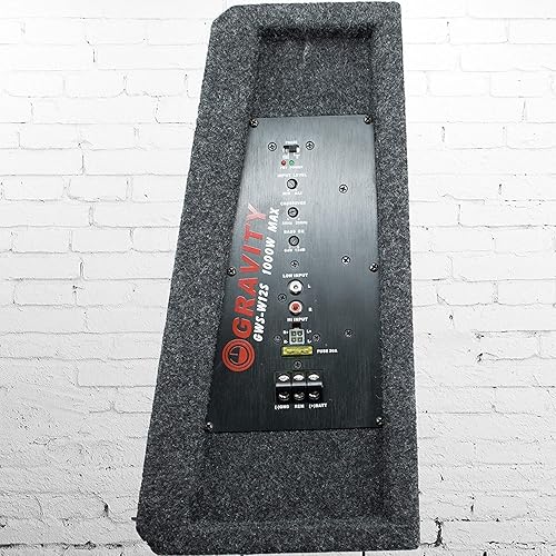 Miniatura 3 de Gravity GWS-W12S 1000W Single 12" Active Powered Seal Subwoofer sellado delgado detrás del asiento